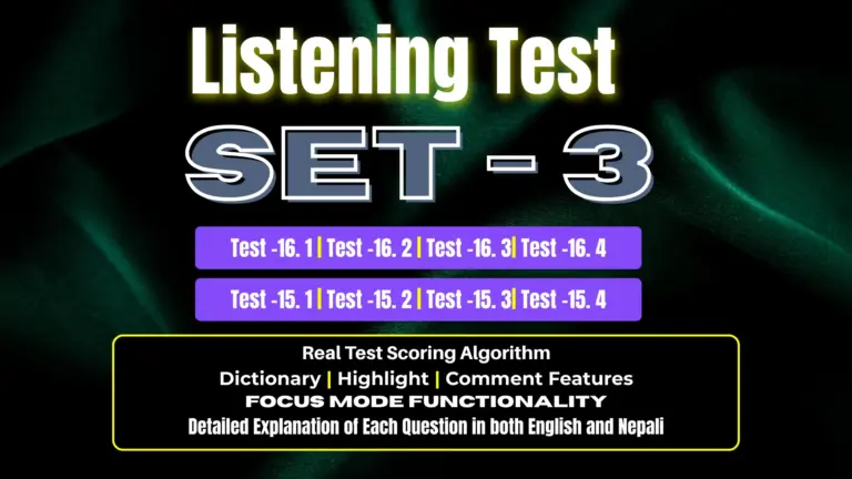 Listening SET – 3